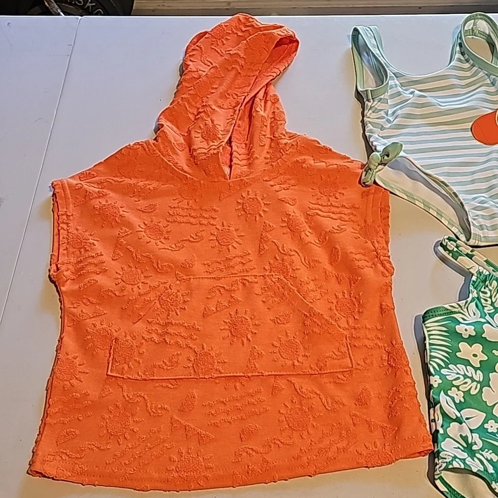 Wonder Nation Baby Girls Swimsuits Coverup ‎ Size 12 m